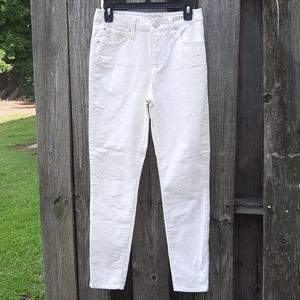 Seven7 White Ultra High Rise Skinny Corduroy Jeans